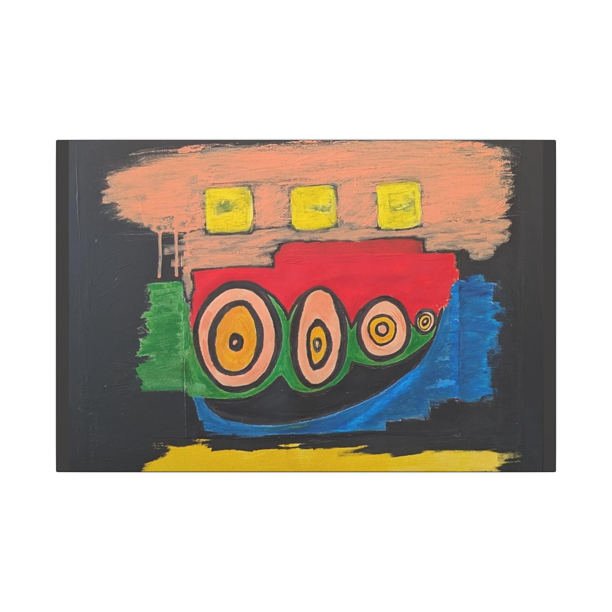 Abstract Canvas Wall Art — Colorful Painting Matte Stretched Canvas