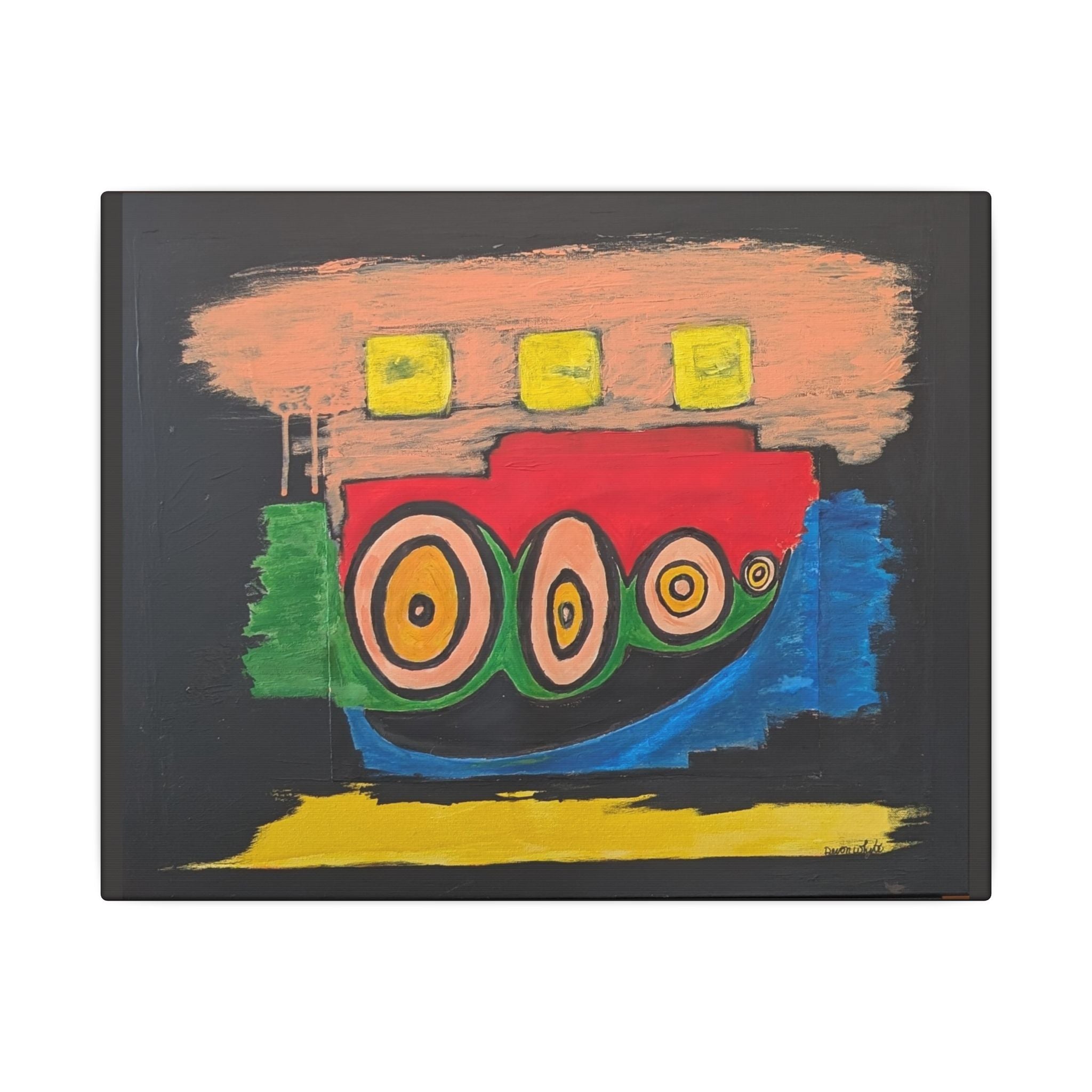 Abstract Canvas Wall Art — Colorful Painting Matte Stretched Canvas