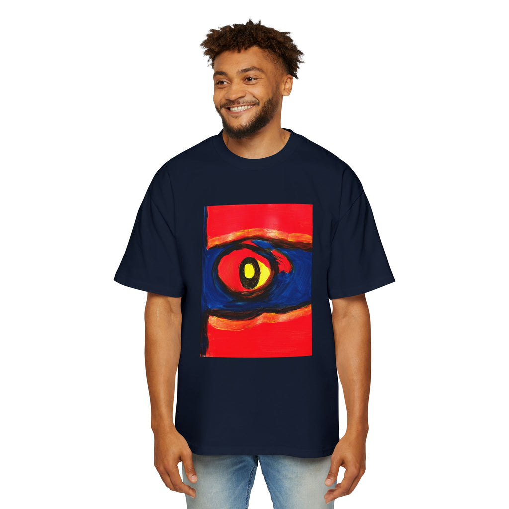 Bold Abstract Heatwave Men's Tee — Urban Oversized Streetwear