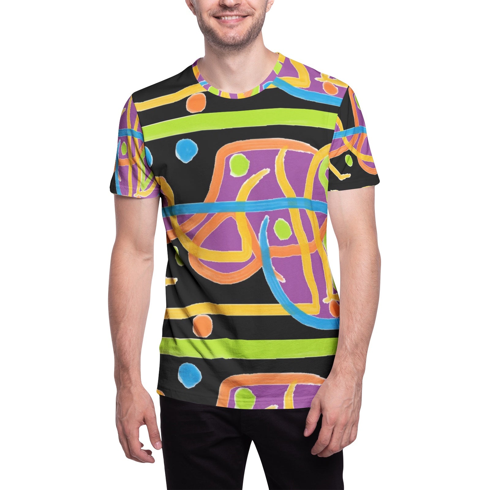 Men's All-Over Print Crew Neck T-shirts