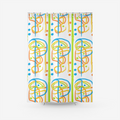 Textured Fabric Shower Curtain Printed Bathroom Curtains