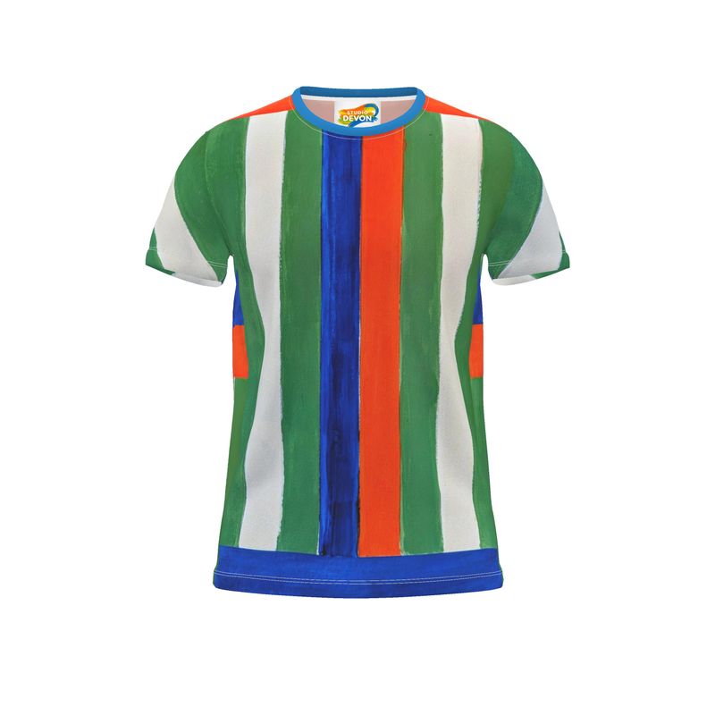 Cut And Sew All Over Print T Shirt-Bold Seanna Strip