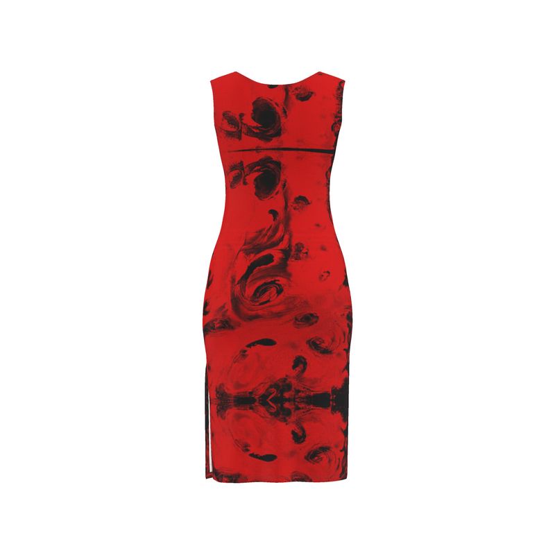 Bodycon Dress-Crimson Abyss
