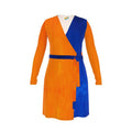 Wrap Dress -Glory Flag Orange & Blue