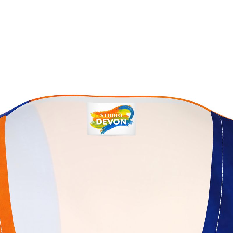 Wrap Dress -Glory Flag Orange & Blue