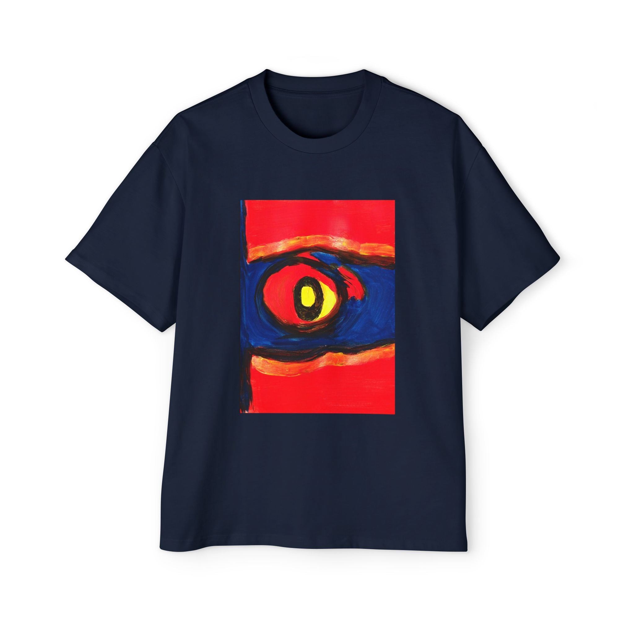 Bold Abstract Heatwave Men's Tee — Urban Oversized Streetwear