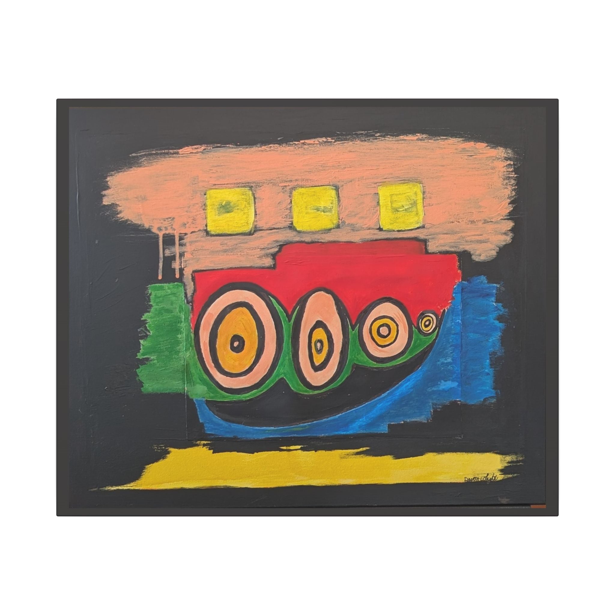 Abstract Canvas Wall Art — Colorful Painting Matte Stretched Canvas