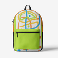 Retro Colorful Print Trendy Backpack