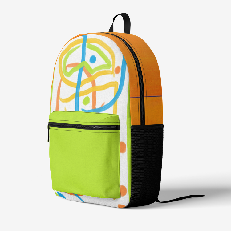 Retro Colorful Print Trendy Backpack