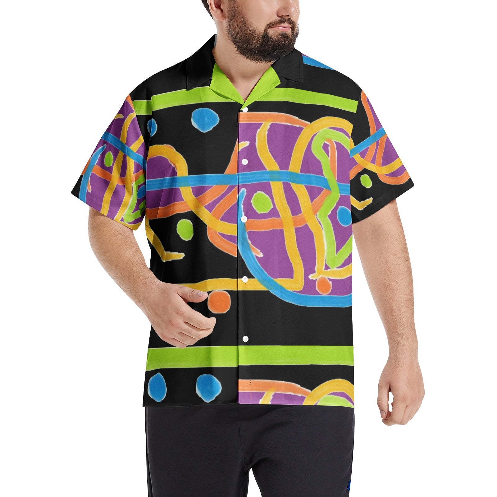 Men's Hawaiian Shirt Short Sleeve Button Down Shirt
