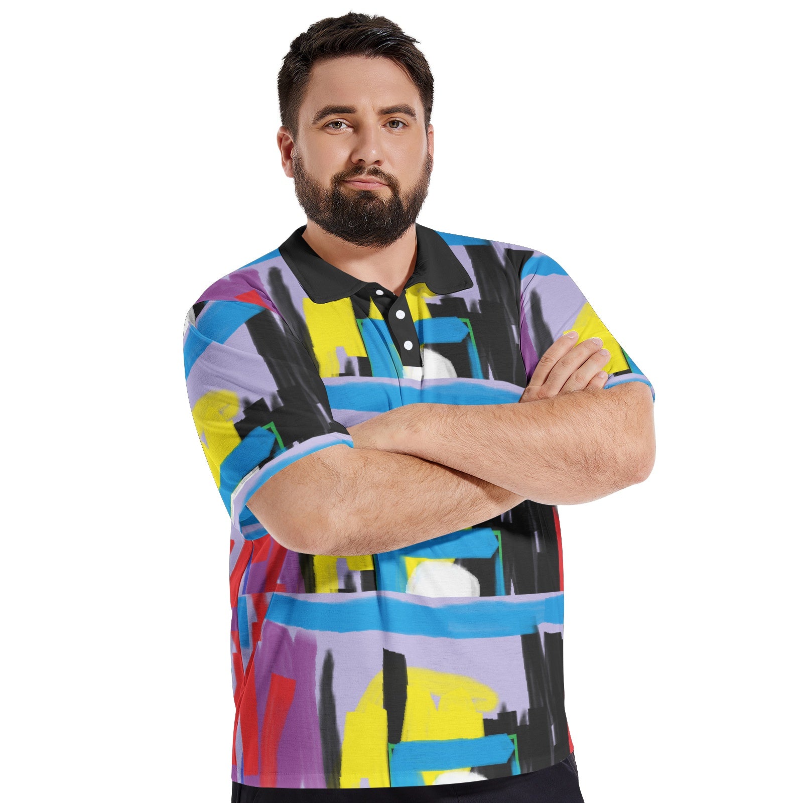 Men's All-Over-Print Polo Shirts